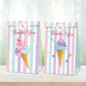 Geschenkverpakking 12-delige set Zomer Zoet ijs Ijs Lolly Themafeest Papieren zakken Bonbondoos Taart Geschenkzakjes Babyshower Verjaardag Gunstbenodigdheden 230627