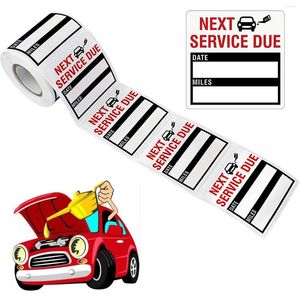 Enveloppe-cadeau 150-300pcs / rouleau 2 2 pouces Next Service Étiquette étiquetée étanche à changement d'huile amovible Rappel des autocollants pour les camions SUV de voiture