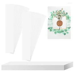 Enveloppe-cadeau 150 PCS Clear Invitation Band pour 5x7 Invitations Vellum Belly Wedding Wraps Paper