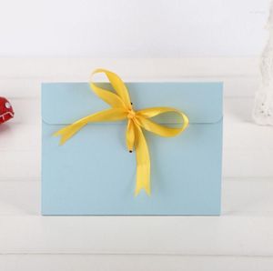 Enveloppe-cadeau 150pcs Grand ruban Kraft Paper Enveloppe Sac Mandkinchief Square d'emballage Scarf