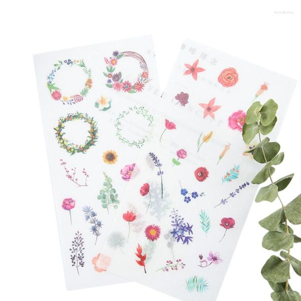 Papel de regalo 15 pack/lote acuarela creativa DIY Dariy decoración Scrapbooking pegatinas transparente Washi planificador