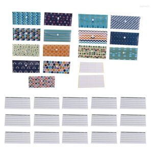 Enveloppe-cadeau 15pcs Enveloppe en espèces Enveloppant des enveloppes budgétaires réutilisables et autocollants