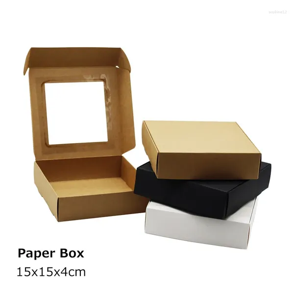 Envoltura de regalo 15x15x4 cm Kraft Aviones Caja de embalaje en blanco Joyería / Pastel / Artesanía / Caramelo / Cajas de papel de jabón hecho a mano