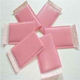 Cadeaupapier 15x20 5cm Bruikbare ruimte roze Poly bubble Mailer enveloppen gewatteerde postzak Zelfsluitende verpakking Bag231z