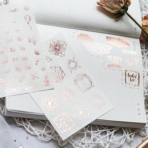 Gift Wrap 16 STIJL 1 vellen Rose Gold Dream Catcher Dag Woorden Ontwerp Sticker Als Tag Kerstdecoratie Scrapbooking DIY