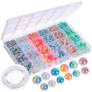 Cadeau cadeau 1890 pcs perle bricolage ensemble perles artisanat enfants collier faux fabrication de perles d'imitation kit de bijoux bracelet enfant bijoux