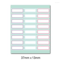 Gift Wrap 1Pack (5 vel) 37x13mm Blanco Handgeschreven frame Labels Stickers Diy Classification Name Tag Sticker Decoratie