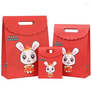 Emballage cadeau 1pc Cartoon Bag Année Sac à main Bonbons Cookie Snack Sacs Mariage Anniversaire S Fournitures