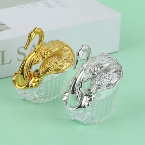 Emballage cadeau 1Pc créatif or argent cygne boîtes de faveur de mariage petite boîte à bonbons fournitures de fête d'anniversaire