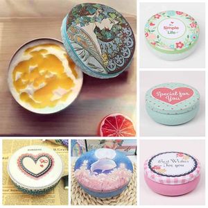 Gift Wrap 1PC blikje ronde tin doos cookie snoep thee opslag case mousse cake verpakking containers voor desserts snoepjes