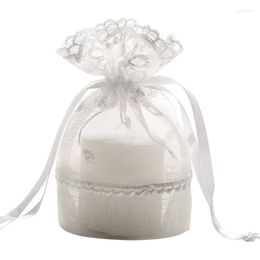 Papel de regalo 1 Uds bolsa de boda de encaje blanco caja de dulces bolsa de favores y regalos bolsas al por mayor