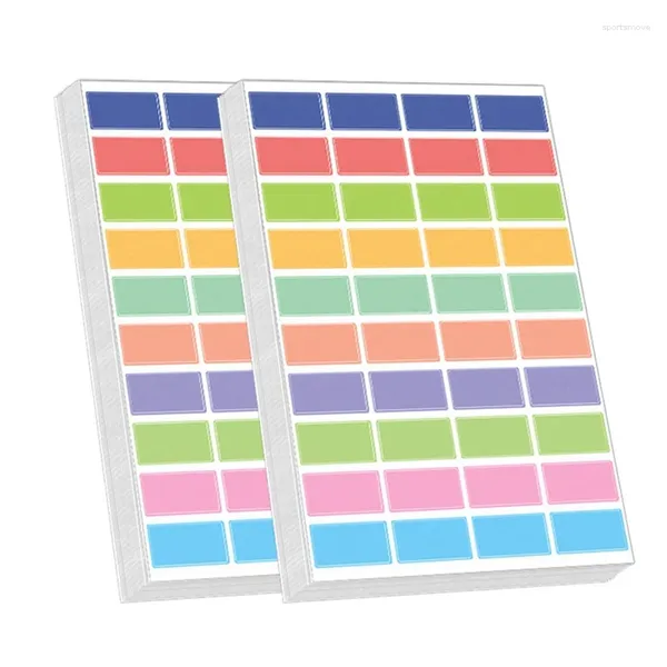 Cadeau cadeau 1set autocollants de nom de papier pour enfants pour l'étiquetage de stylo multicolore 15 x 30 mm permanent et auto-adhésif