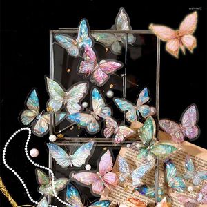 Cadeau cadeau 1sets Vintage Butterfly Stickers Set DIY Scrapbook Décoration Matériel Pet Craft Fournitures pour journaux Planificateur Ordinateurs portables