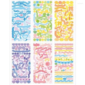 Gift Wrap 1 Vel/pak Journamm 3 stks Lint Materils Stickers DIY Scrapbooking Journaling Briefpapier Project Maken Decoratie