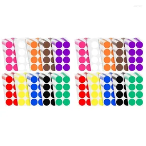 Emballage cadeau Autocollant de codage de couleur rond de 2 pouces, 10 couleurs assorties, étiquettes à points circulaires, autocollant solide coloré (800)