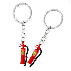 Enveloppe-cadeau 2 PCS Firefighter Metal Keychain Pendant Pendre Sac en alliage suspendu décorer les clés de clés en zinc tridimensionnelles pour clés de voiture