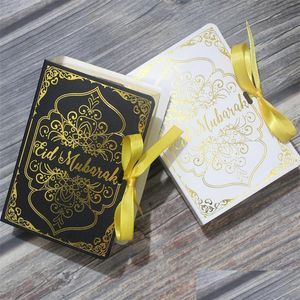 Gift Wrap 20/50/100 van de folie Gouden Koran Stijl Eid Mubarak Candy Box Islam Ramadan Gift Muslim Festival Party Decoratie Leveringen 2204 DHKN7