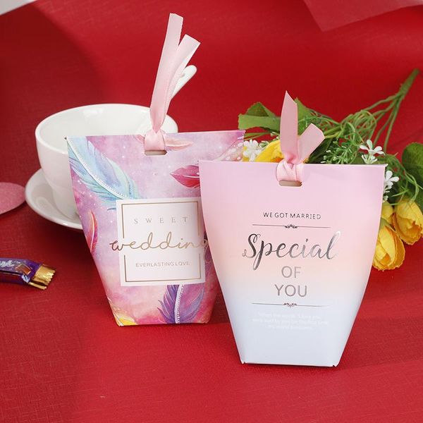 Emballage cadeau 20/50 pièces boîte à bonbons faveurs de mariage et boîtes à cadeaux dragée sac pour invités décor bébé douche fête emballage fournitures