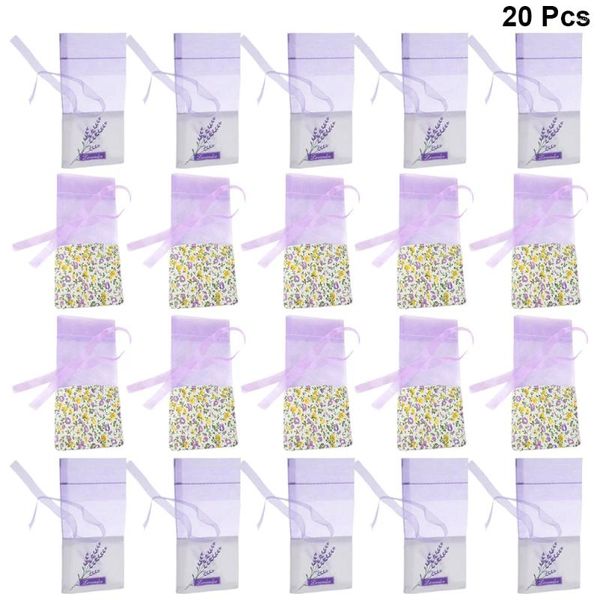 Enveloppe cadeau 20 PCS Sacs de lavande Faisités de voitures Tiroir Small Candy Trawstring Wedding Favor