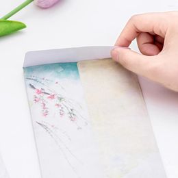 Geschenkwikkeling 20 PCS oude stijl poëzie envelop vintage romantische brief bloemenbestand mappen Dank u kaart enveloppen briefpapier papier