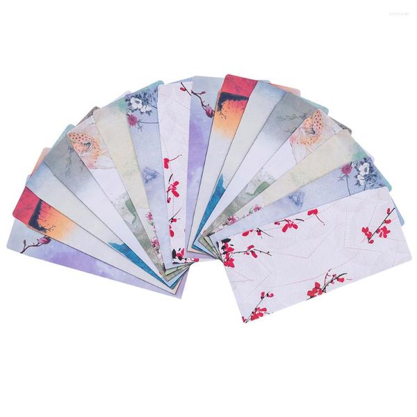 Emballage cadeau 20 pièces enveloppe autocollante enveloppes vélin lettre florale cartes de vacances boîte faire-part de mariage