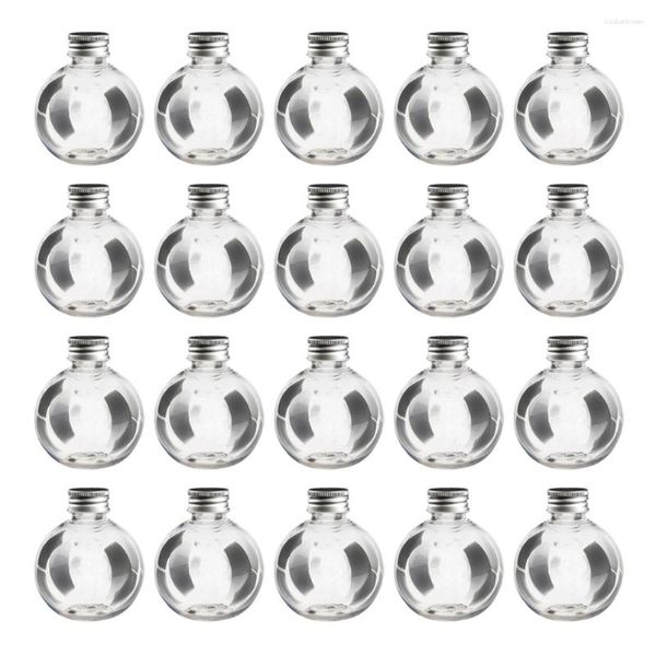 Envoltura de regalo 20 pcs botella de plástico transparente botellas transparentes recipientes de viaje vacío tapa de mascota decoración en forma de bombilla