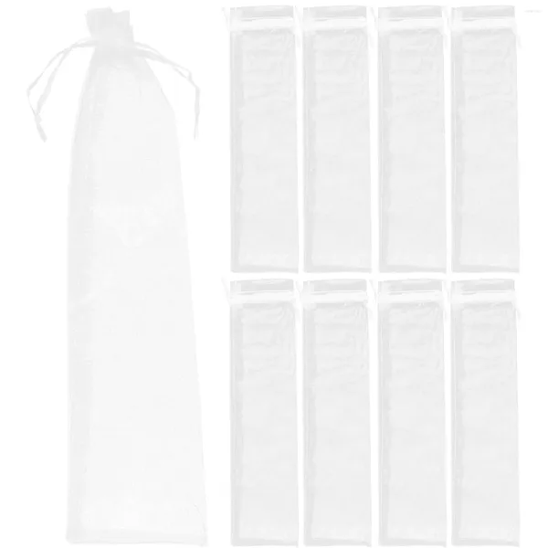 Cadeau cadeau 20 pcs fil sac décoratif organza sacs bijoux stockage net cadeaux cadeaux de fête emballage de bonbons cordon 100pcs