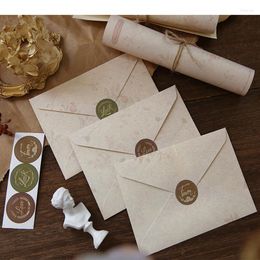 Emballage cadeau 20 ensembles de lettre d'enveloppe de papier de style vintage avec autocollant d'étanchéité pour les bénédictions de vacances
