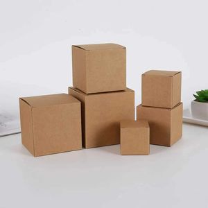 Enveloppe-cadeau 20 petites boîtes en carton marron en papier kraft blanc emballage rouge noir utilisé pour les bijoux de savon faits à la main Boxesq240511