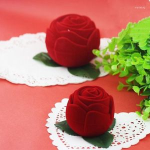 Emballage Cadeau 200 X Dia 5cm Romantique Mini Rose Rouge En Forme De Velours Faveur De Mariage Boîte De Bonbons Festival Chocolat Cadeaux Boîtes Décoration