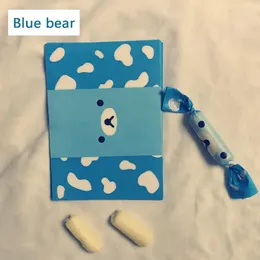 Enveloppe-cadeau 200pcs / lot Candue de bonbons dessin dessin Blue ours motif de bricolage d'emballage de bricolage à la maison pack d'huile en papier cire