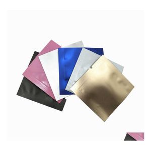 Envoltura de regalo 200pcs/lote mini colorf abierta top pura de aluminio en aluminio bolsa de envasado de aluminio floal plano mylar dulces pequeñas artesanías de almacenamiento 2 dhptz