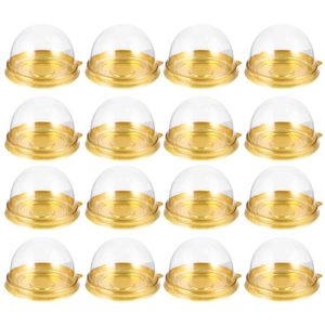 Emballage cadeau 200pcs forme ronde festival de la mi-automne plateau de gâteau de lune boîte à dessert fond doré outils de décoration fête d'anniversaire DecorGift