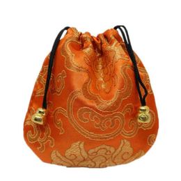 Gift Wrap 2021 24 stks Zijde Brocade Sieraden Pouch Bag Kleine Satijnen Portemonnee Chinees Geborduurd Trekkoord voor Ring /