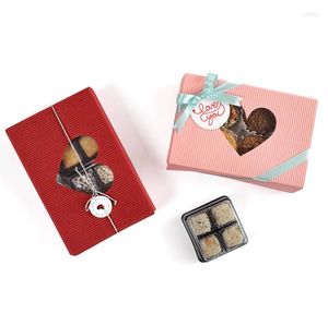 Emballage cadeau 2022 100pcs Love Hearts Candy Box Boxes Packaging Chocolate For Baby Shower Baptême décorations de mariage d'anniversaire