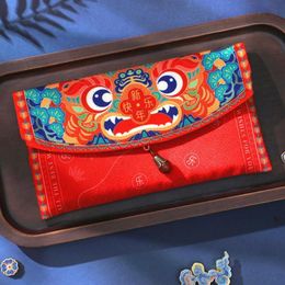 Gift Wrap 2022 Chinese Jaar Tiger van het Hongbao Spring Festival Luxe Rode Envelop Lucky Money Bag Doek