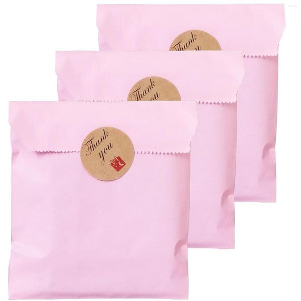 Enveloppe-cadeau 2023 100 pièces sacs de papier plat biodégradable emballage de biscuits purs sacs d'emballage simples