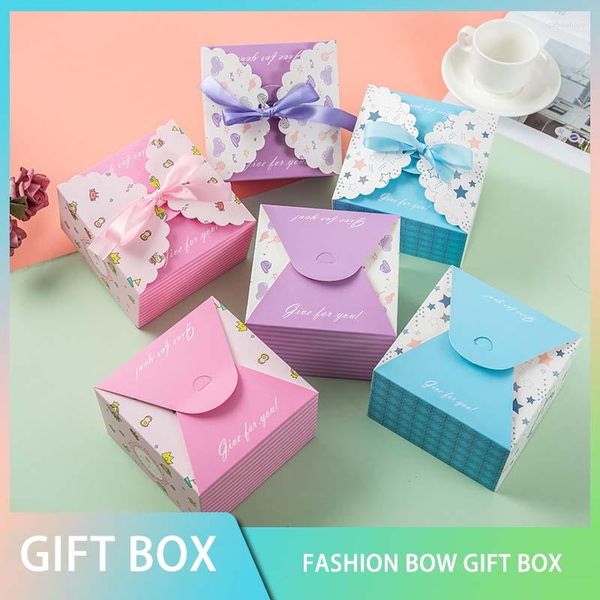 Emballage cadeau 2023 Fashion Bowknot Box Bonbons Saint Valentin Serviette Cosmétique Snack Mariage Fiançailles