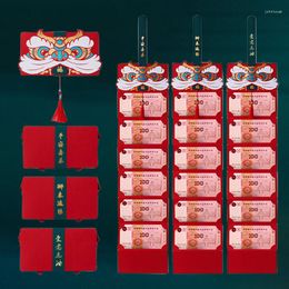 Papel de regalo 2023 sobres rojos plegables año paquetes de la suerte creativo estilo chino Hong Bao Festival distribución bolsa dinero funda