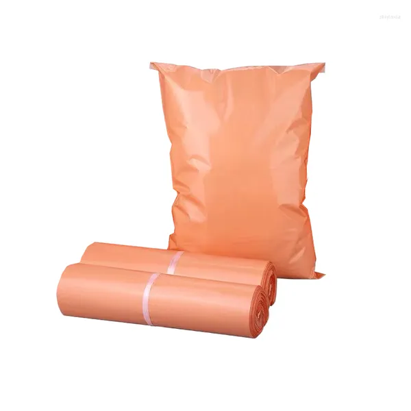 Emballage cadeau 2023 Rose Orange Enveloppe en plastique Sac de transport Stockage postal Emballage express