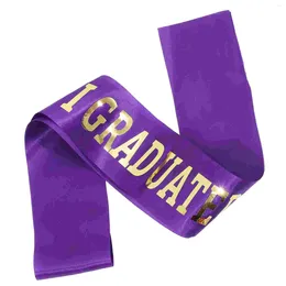 Envoltura de regalo 2024 Graduación Srash Stole Clase de Gold Glitter Carta Me gradué