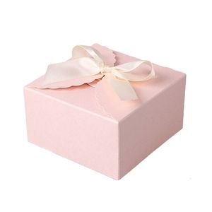 Emballage cadeau 2050 PCS papier kraft faveurs de mariage pour invités petites boîtes de bonbons avec rubans bricolage boîte d'emballage à la main décor de fête d'anniversaire 230206