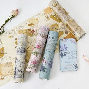 Papel de regalo, 20cm, 5m, 1 Uds., cinta adhesiva Washi larga de estilo Retro, etiqueta adhesiva para álbum de recortes DIY, papel para envolver