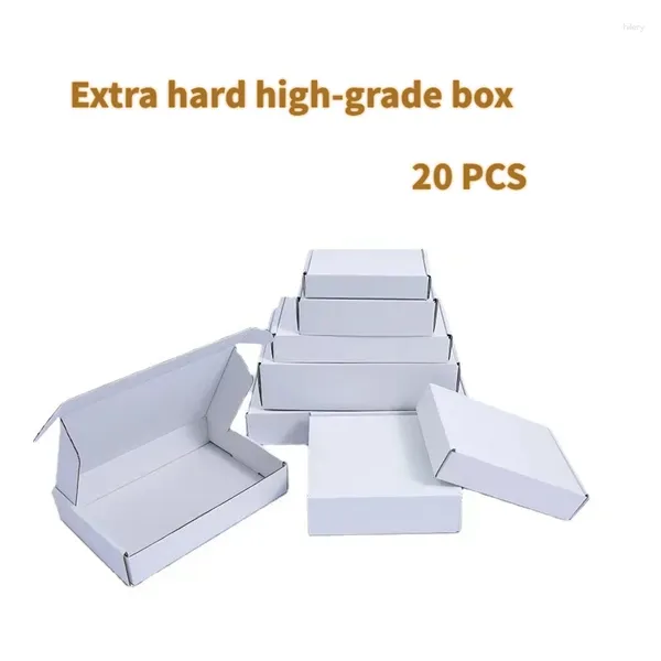 Emballage cadeau 20pcs 6 spécifili Extra Hard White / Brown Multi-size Carton Emballage de mariage Small Chocolate Candy Event Boîte