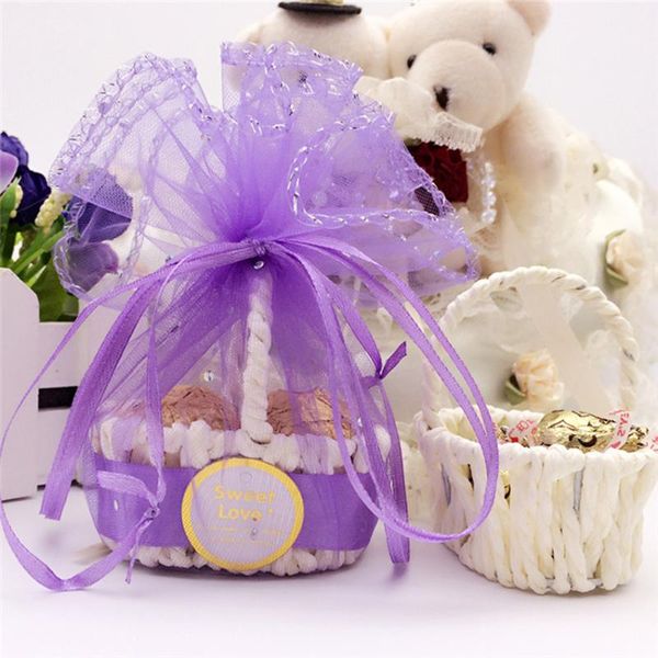 Emballage cadeau 20 pièces/sac boîte à bonbons créative panier en rotin belles boîtes en carton sacs de décoration de mariage fournitures d'emballage