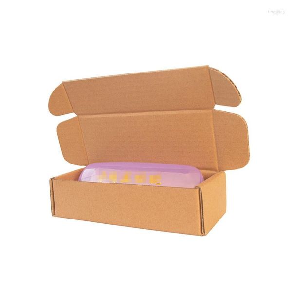 Envoltura de regalo 20pcs Caja de papel corrugado marrón Gafas de sol Gafas Embalaje Business Express Carton Mailer