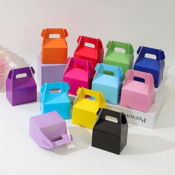 Enveloppe cadeau 20pcs Boîte à gâteau Mariage de mariage Papier de bonbons de transport en carton pour fête