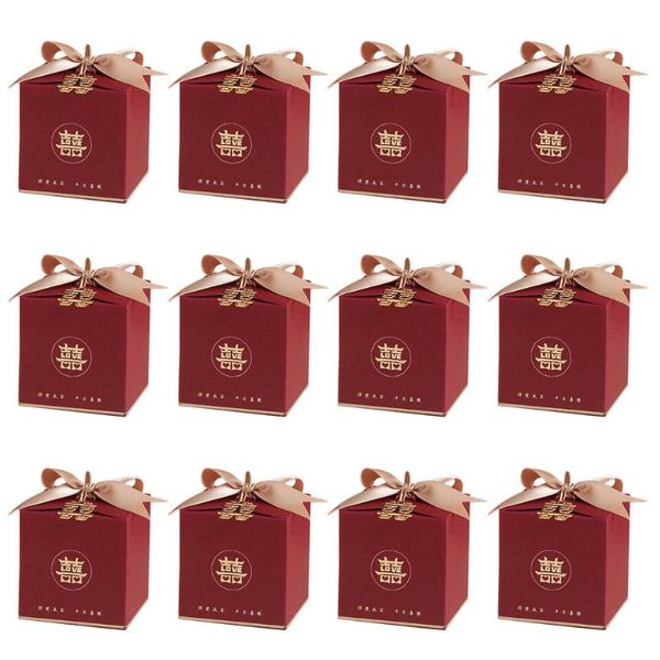 Cadeau cadeau 20pcs boîtes de mariages chinois friandises décoratives jolies boîtes cadeaux