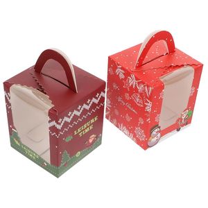 Emballage cadeau 20 pièces boîtes à cupcakes de Noël étuis à dessert décoratifs contenants de Noël (couleur assortie)