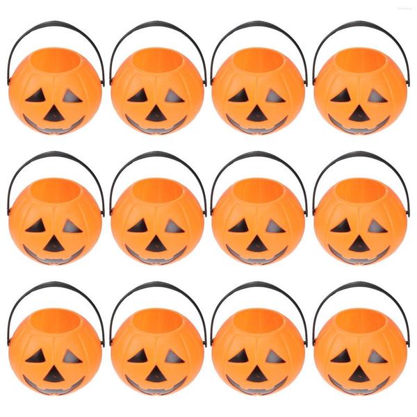 Cadeau cadeau 20pcs Halloween citrouille seaux décorations porte-bonbons sucrés seau mascarade discothèque bar fête fournitures en plastique